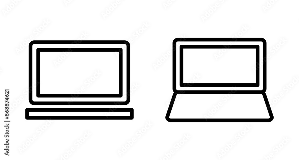 Laptop icon vector isolated on white background. Laptop vector icon Laptop icon vector isolated on white background. Laptop vector icon