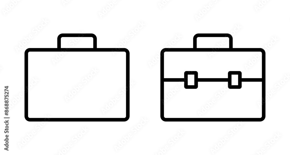 Briefcase icon vector isolated on white background. Briefcase vector icon Briefcase icon vector isolated on white background. Briefcase vector icon