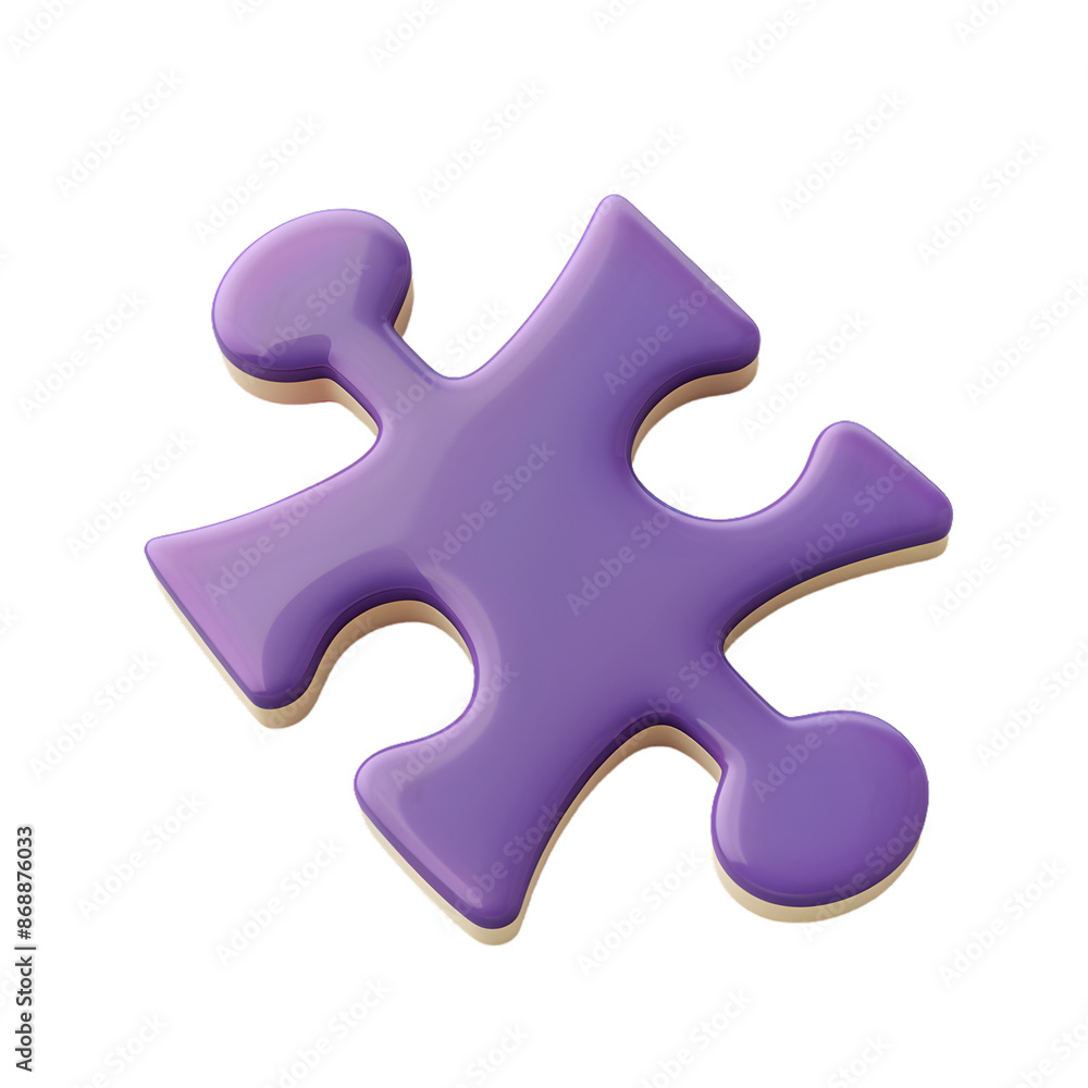 Puzzle piece 3D icon, PNG image, isolated object Puzzle piece 3D icon, PNG image, isolated object