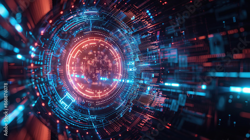 Wallpaper Mural Abstract concepts of technological particles Torontodigital.ca