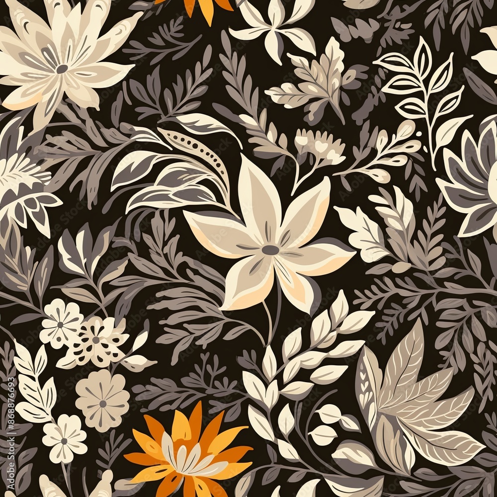 abstract, seamless floral pattern abstract, seamless floral pattern