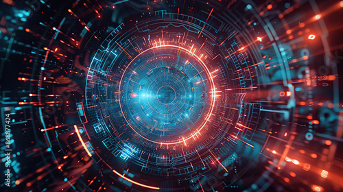 Wallpaper Mural Abstract concepts of technological particles Torontodigital.ca