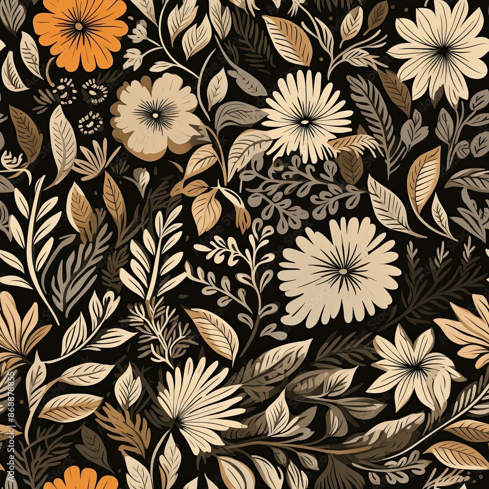 abstract, seamless floral pattern abstract, seamless floral pattern
