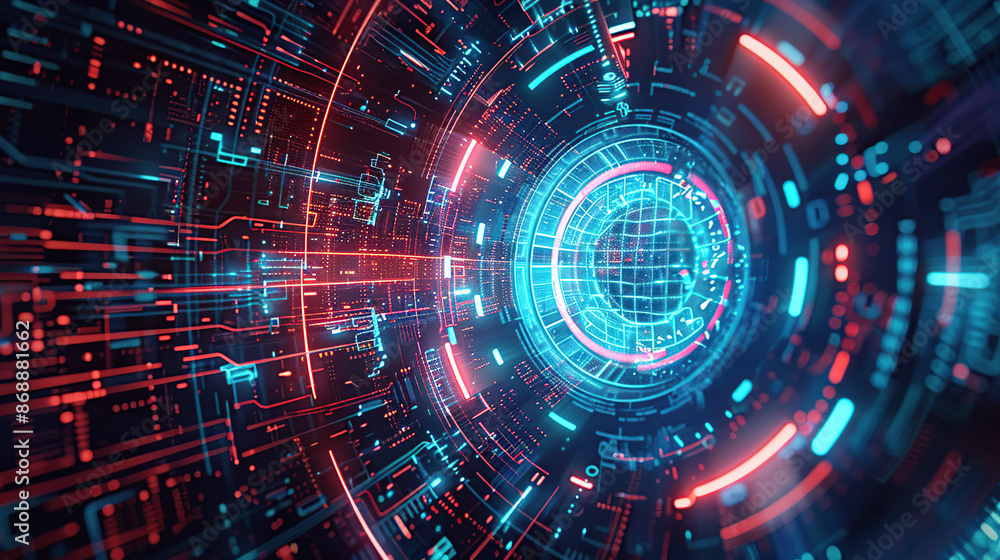 Abstract concepts of technological particles Abstract concepts of technological particles