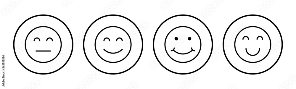 smile icon set. smile emoticon icon. feedback smile icon set. smile emoticon icon. feedback