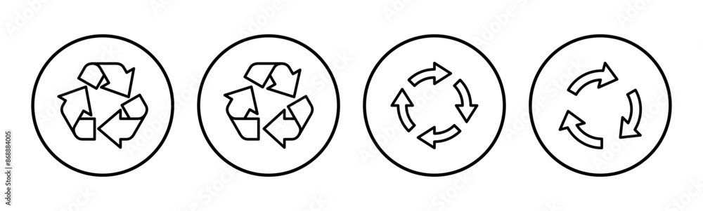 Obraz premium Recycle icon set. Recycling vector icon.