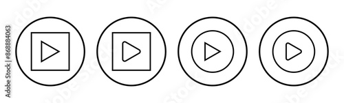 Play Icon set. Play button vector icon Free Download Play Icon set. Play button vector icon - GFXLoad