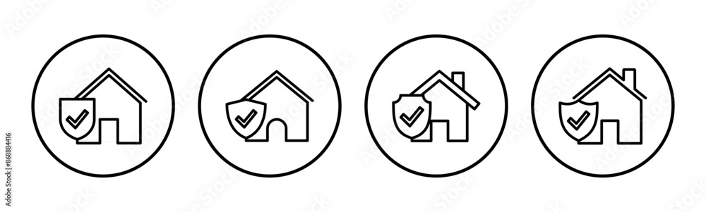 House insurance icon set. house protection icon. House insurance icon set. house protection icon.