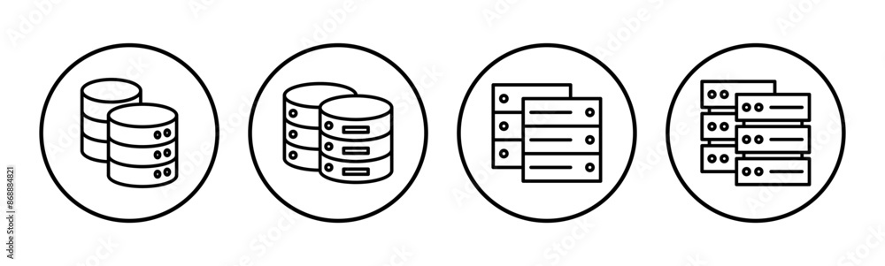 Database icon set. database vector icon Database icon set. database vector icon