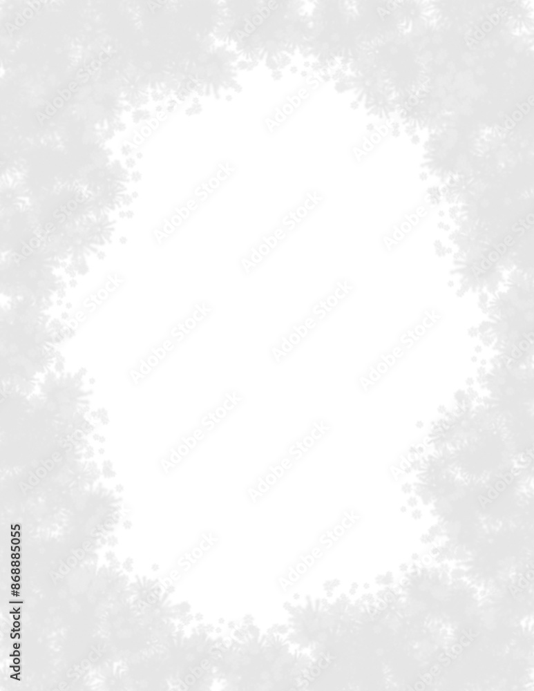 snowflake winter border frame isolated on transparent background illustration snowflake winter border frame isolated on transparent background illustration