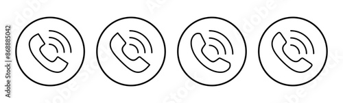 Call icon set. telephone icon vector. phone icon vector. contact us