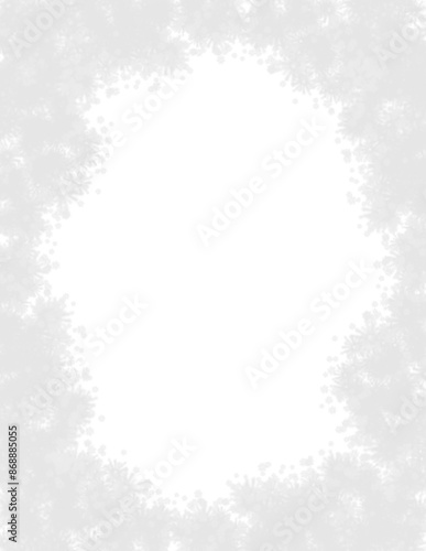 snowflake winter border frame isolated on transparent background  illustration photo