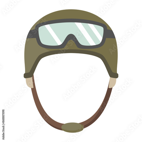 protective helmet and goggles