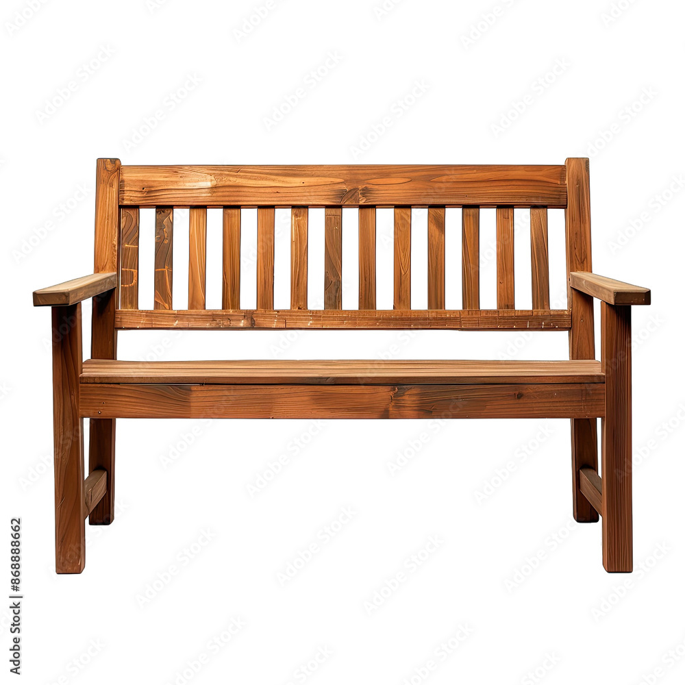 Brown Wooden Bench Patio. Isolated on a Transparent Background. Cutout PNG. Brown Wooden Bench Patio. Isolated on a Transparent Background. Cutout PNG.