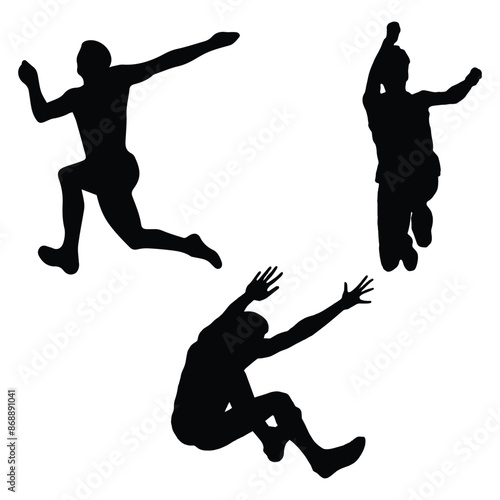Men's Long Jump Art Silhouette