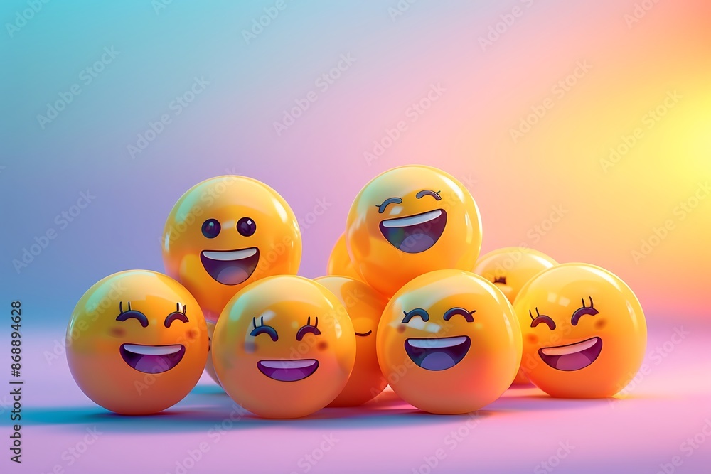heart shape emoji background with text copy space isolated on the gradient backgorund heart shape emoji background with text copy space isolated on the gradient backgorund
