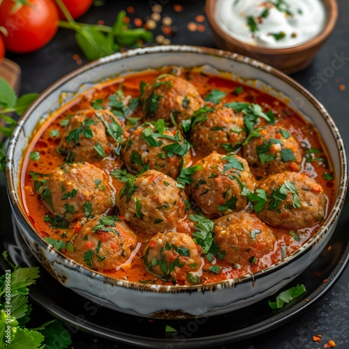 Delicious Meatballs in Spicy Tomato Sauce