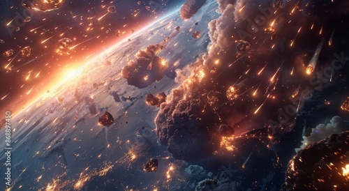 Fiery Meteor Shower Impacts Earths Atmosphere