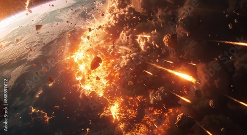 Fiery Meteor Shower Impacts Earths Atmosphere