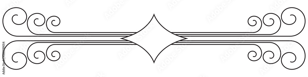 Ornaments, thin line rules, classic letter elements. Engraver of vintage lines Ornaments, thin line rules, classic letter elements. Engraver of vintage lines