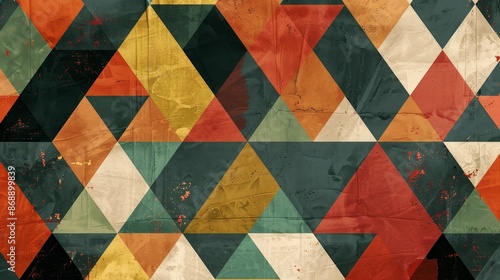 Vintage abstract geometric shapes background
