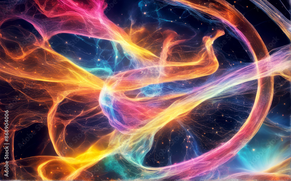 abstract of colorful tunnel of galaxy nebular with stars and smoke on the space in universe background abstract of colorful tunnel of galaxy nebular with stars and smoke on the space in universe background