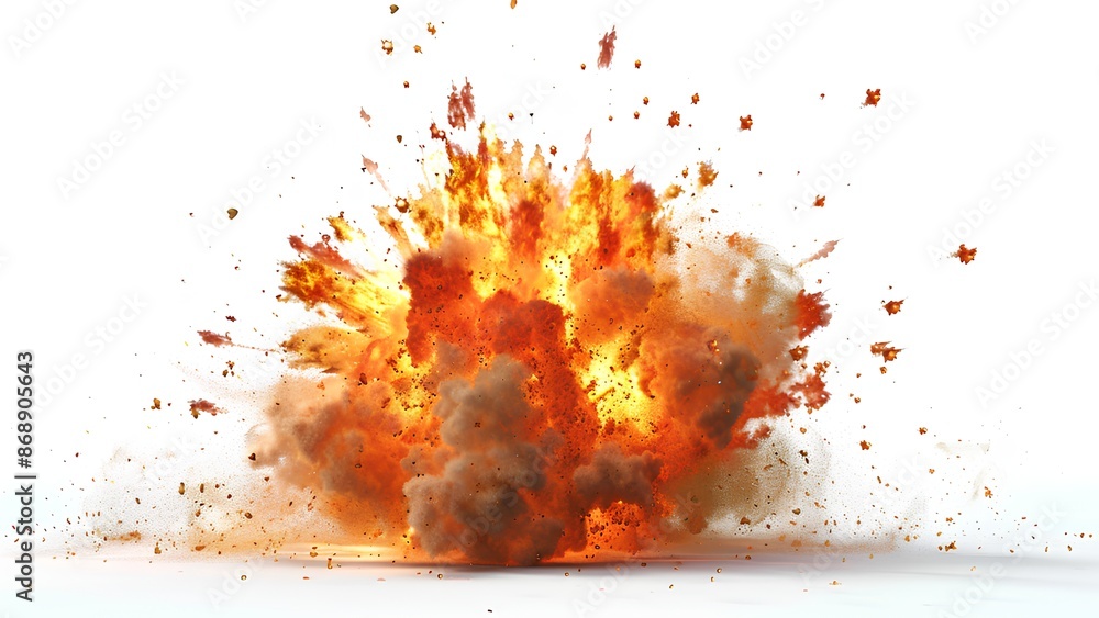 explosion with fire explosion with fire