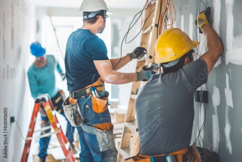 Construction Workers in a Room