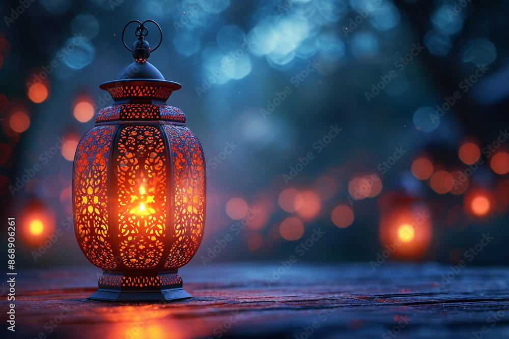 Arabic lantern on gradient background Arabic lantern on gradient background
