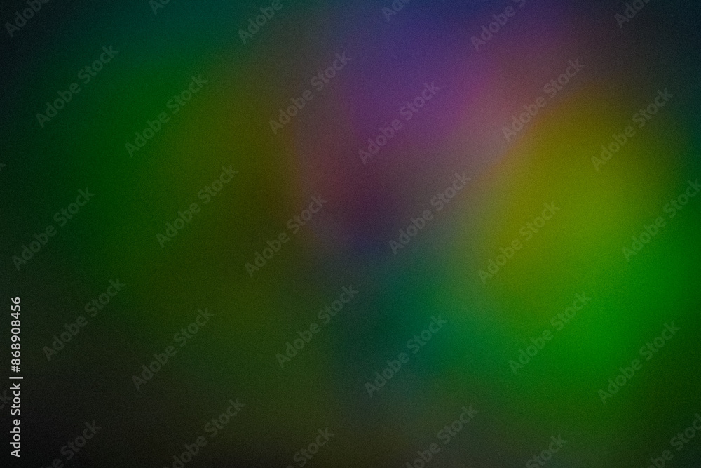 Fototapeta premium Grainy dark Green Color gradient abstract background, noise texture effect