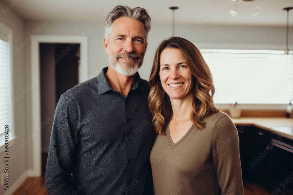 Portrait of a middle aged couple in new home Portrait of a middle aged couple in new home