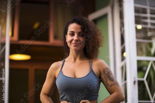 Portrait of a middle aged body positive Hispanic woman © Baba Images