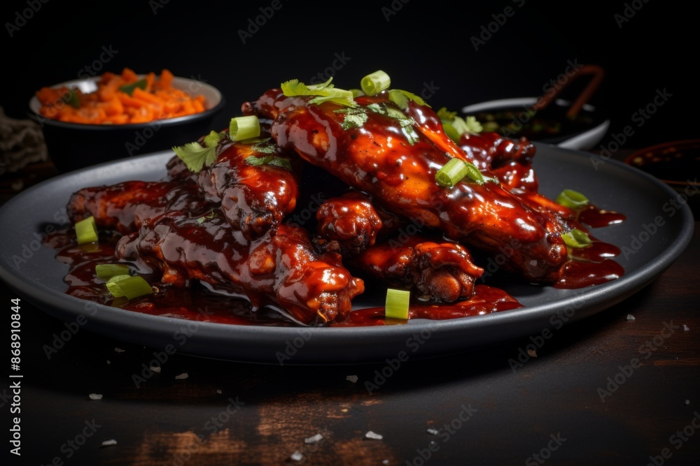 Barbeque chicken wings ready to eat Barbeque chicken wings ready to eat