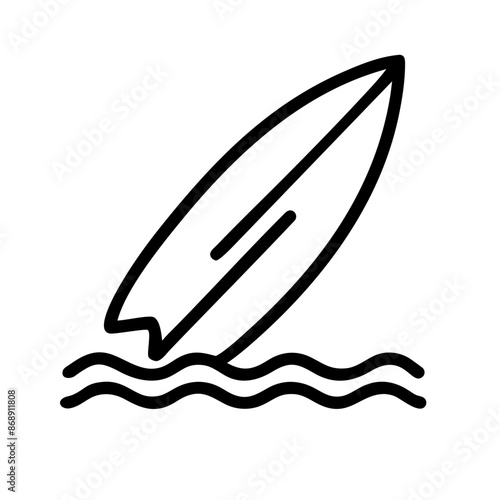 summer icon outline set