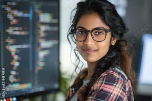 Free Download Portrait of a young female software developer - GFXLoad