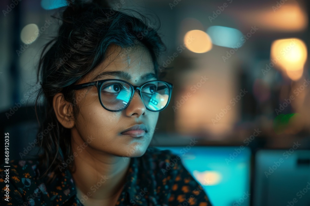Portrait of a young female software developer Portrait of a young female software developer
