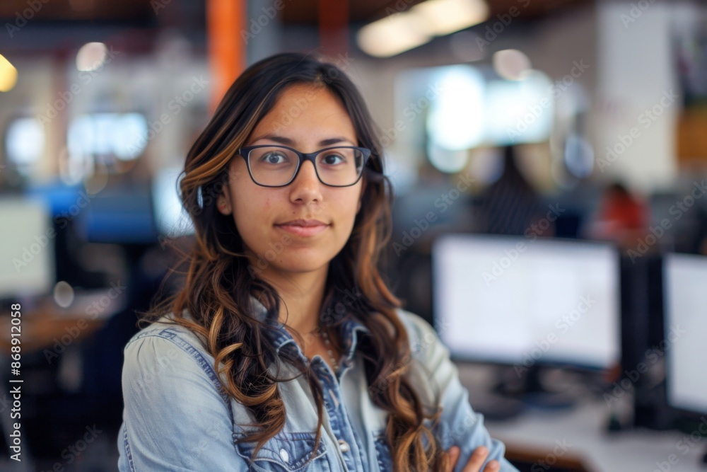 Fototapeta premium Portrait of a young female software developer