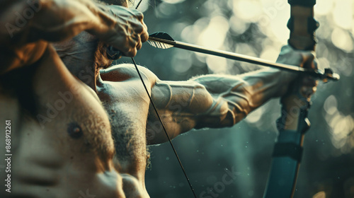 archer，bow and arrow, 