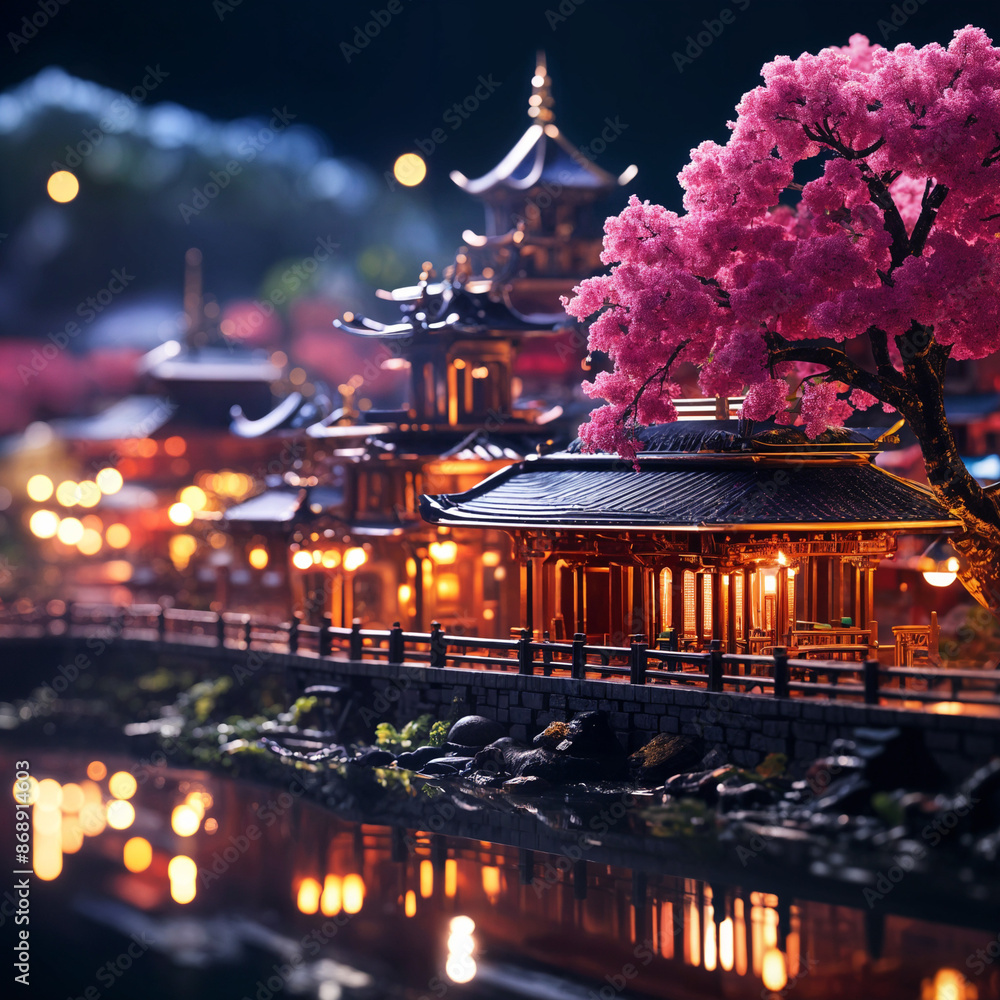 Fototapeta premium chine temple at night