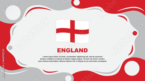 England Flag Abstract Background Flat Design Template. England Independence Day Banner Wallpaper Vector Illustration. England Vector