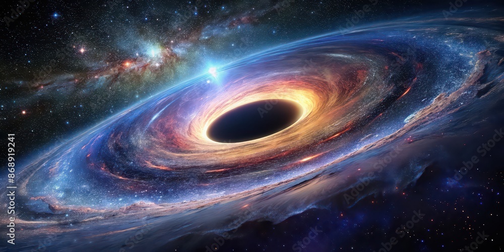 Black hole swallowing a galaxy in outer space, black hole, universe, galaxy, outer space, astronomy Black hole swallowing a galaxy in outer space, black hole, universe, galaxy, outer space, astronomy