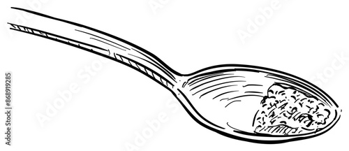 teaspoon handdrawn illustration