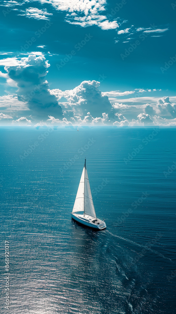 Obraz premium sailing boat in the sea