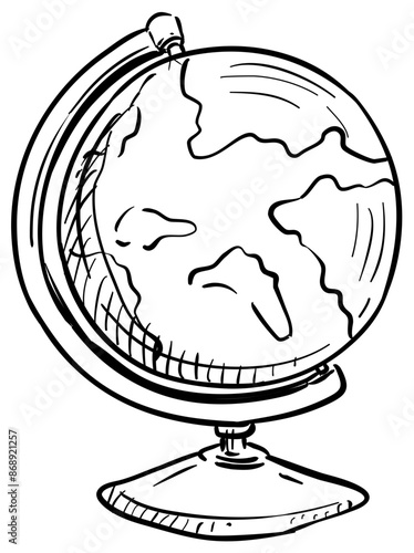 globe handdrawn illustration