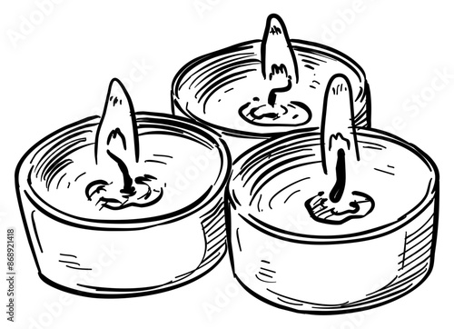 aromatherapy candle handdrawn illustration