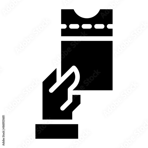 Ticket icon vector. Line raffle ticket symbol.