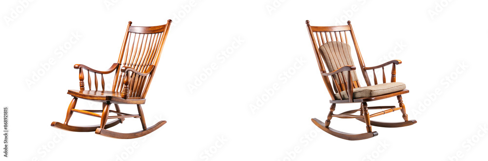 Beautiful Rocking Chair: Minimalist Look on a transparent background. Beautiful Rocking Chair: Minimalist Look on a transparent background.