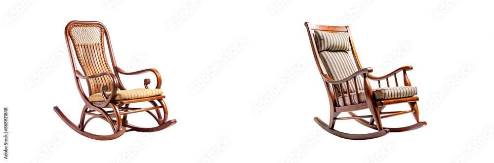 Beautiful Rocking Chair: Minimalist Look on a transparent background. Beautiful Rocking Chair: Minimalist Look on a transparent background.