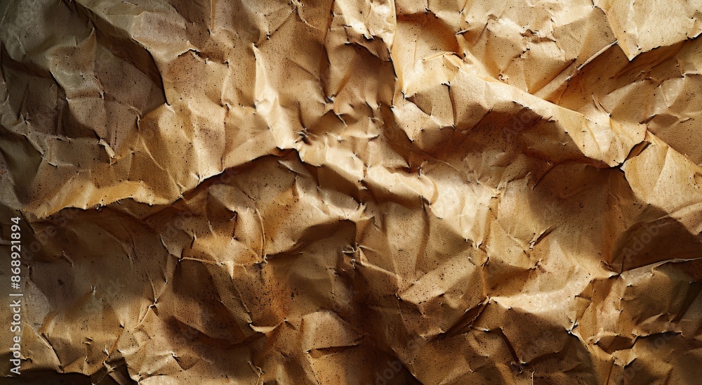 Close Up of Brown Crinkled Paper Texture Close Up of Brown Crinkled Paper Texture