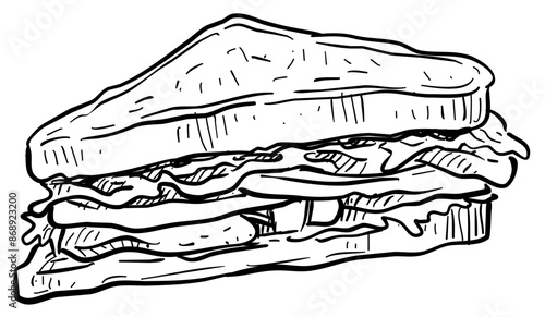 sandwich handdrawn illustration